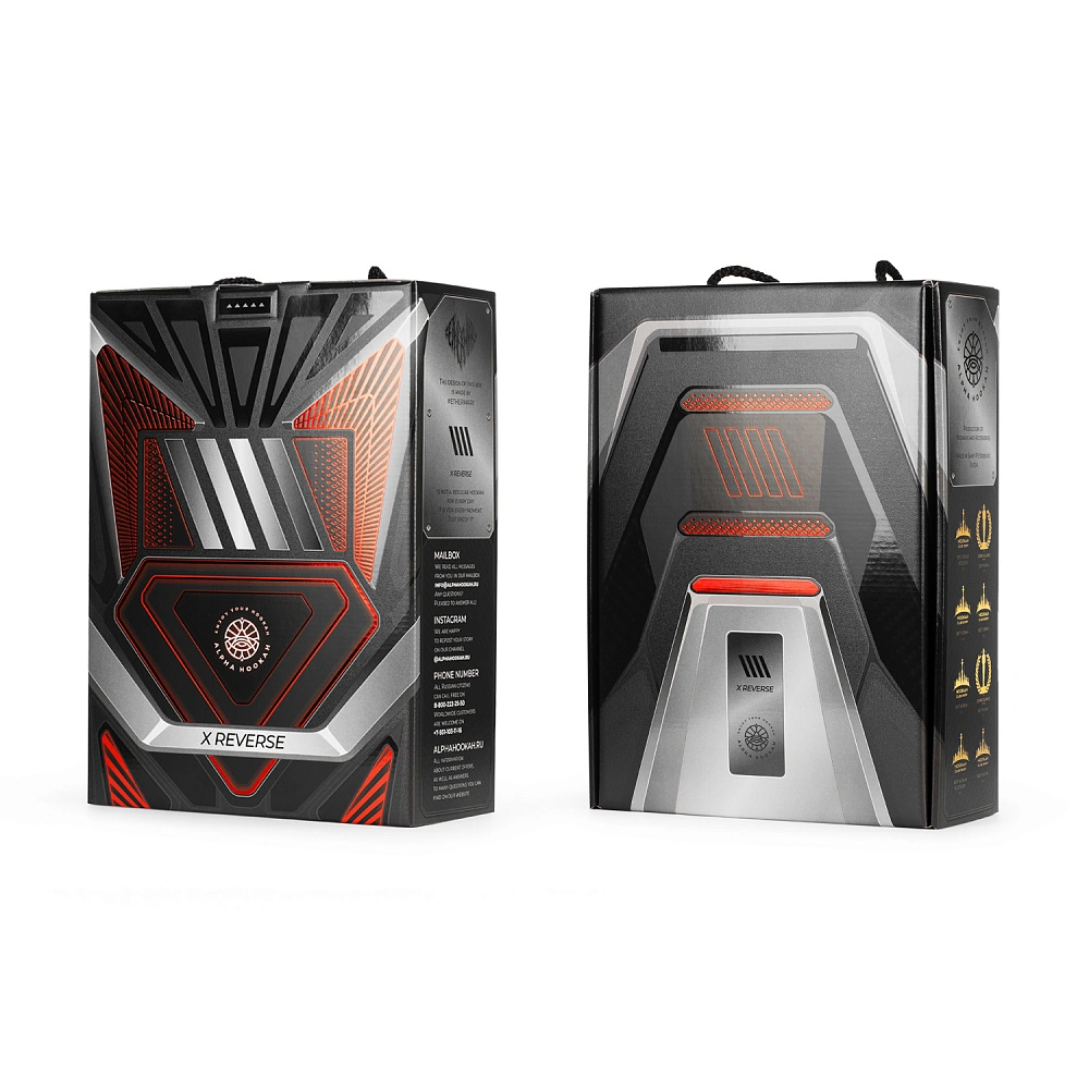 Alpha Hookah Model X REVERSE Red Black Alpha Hookah Model X REVERSE Red Black - Image 4