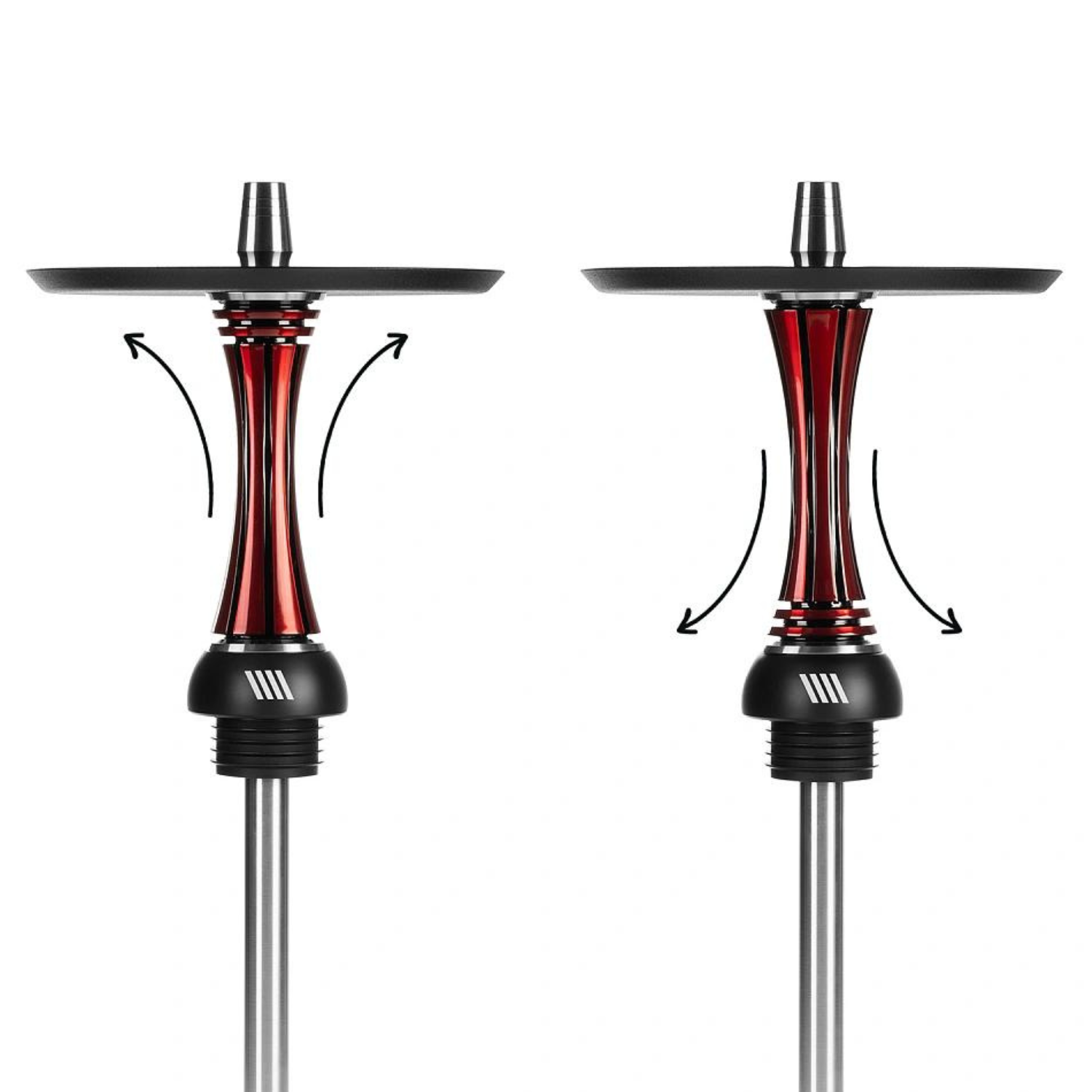 Alpha Hookah Model X REVERSE Red Black Alpha Hookah Model X REVERSE Red Black - Image 2